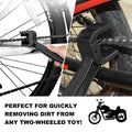 Kewucn 2 PCS Bike Motorcycle Chain Washer Gear Scrubber Durable ABS Black