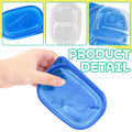 ISUSSER 50Pc Reusable Snack Pack Containers Double Compartment Clear Plastic