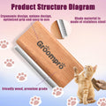 Groompro Deshedding Brush Dog & Cat Hair Removal Tool L 5.3 inch