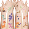 SBOBUY Dinosaur Temporary Tattoos 10 Sheets Blue Cartoon Kids Party Favors