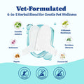 YoYoBay Dog Teeth Cleaning Wipes Dual-Sided Herbal Formula 50 PCS Unflavored