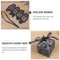 BESTOYARD Halloween Hollow Die-Cut Candy Boxes Black 8.27x4.53in 50pcs