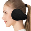 Venswell Knit Ear Muffs Winter Soft Fleece Adjustable Zz-black+white 2 PCS