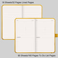 To Do List Notepad, 6.6x3.8" Daily Planner, Hourly Appointment Book, Yellow