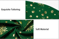 DiBanGu Mens Christmas Long Sleeve Button Down Shirt Green Gold Snowflake Size S