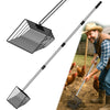 MENGBEI Chicken Poop Scooper Stainless Steel 15-54" Telescoping Handle 8" Wide