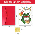 GYYsweetus Frog Happy Birthday Card Cute Cartoon Animal Gift Idea