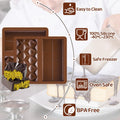 BMSQOFD Silicone Chocolate Bar Molds 2 Pack 1in Deep Brown Dubai Pistachio