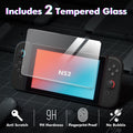 OSYROY Switch 2 Carrying Case 10 Game Slots Screen Protectors Hard Shell Black