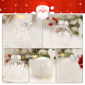 SUPREME XMAS Clear Christmas Ornaments 60mm 30ct Shatterproof White
