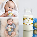 Outus 40pcs Sunflower Baby Shower Water Bottle Labels Floral Waterproof