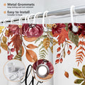 MEHOFOND Fall Pumpkin Watercolor Shower Curtain 72x72 Inch Waterproof Hooks