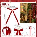 Rokkibom 6 PCS Large Khaki Velvet Ribbon Bows 23.5x15.5 Inch Christmas Decor