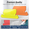 Tecreddy Hanging File Folder Tabs 60 Sets Multicolor 2" Clear Plastic Labels
