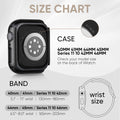 Butifacion Slim Braided Nylon Band Case for Apple Watch 40-46mm Black