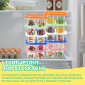 ISUSSER 50Pc Reusable Snack Pack Containers Double Compartment Clear Plastic
