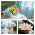 Nitelemn Transparent Cellophane Wrap 9x9in 200 Sheets White Polka Dot