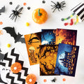 Tlenpo Halloween Postcards 32pcs 4x6in 350gsm Vintage Pumpkin Skeleton
