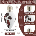 Simgoing 24 Pcs Cow Print Christmas Ornaments 3.15'' Rustic Western Decor