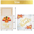 Qeqczow Thanksgiving Gold Foil Napkins & Cutlery Holders Set 68 Pcs