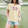 MAIHUN Women's Halloween Teacher Ghost Cartoon T-Shirt Cream Size L