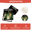 Artoid Mode Xmas Trees Snowflakes Table Runner Black 13x36 Inch