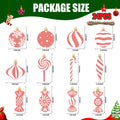 Arosche Christmas Candyland Tree Decorations 24Pcs Pink Wooden Ornaments