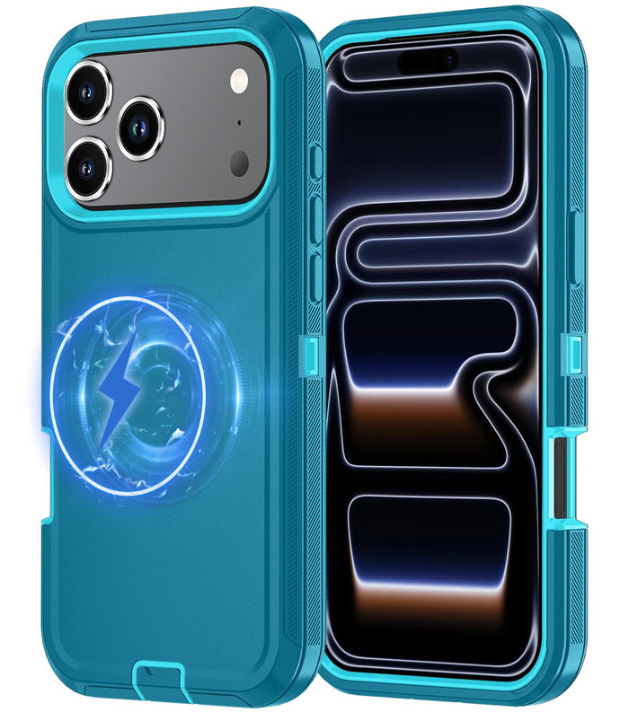 Iphone 17 Pro Heavy Duty Shockproof 3-Layer Full-Body Protection Rugged Cover [
