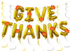 Pardi Give Thanks Banner Balloons 16in Gold Thanksgiving Party Decor Maple Leaf