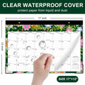 Lbylyhxc 2026-2027 18-Month Desk Calendar 17x12 Flowers Jan 2026-Jun 2027