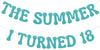Nesinpa The Summer I Turned 18 Banner Blue Glitter 18th Birthday Party