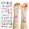 SBOBUY Ocean Animal Temporary Tattoos 10 Sheets Gold Cartoon Kids Party