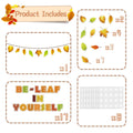 EggSun 112pcs Thanksgiving Fall Bulletin Board Decorations Maple Leaf 14x8in