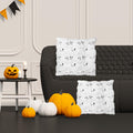 RBQXNW Halloween Pillow Covers 18x18 White Cat Ghost Set of 2 Plush