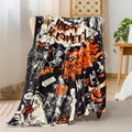 Tupmnbry Halloween Pumpkin Ghost Cat Throw Blanket Flannel 50x60