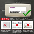 FLLIK EZ Pass Holder Windshield Clear Strong Suction Cups 1 Pack