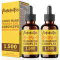 BestBy04/27 PureRootss Mushroom Complex Liquid Drop 1500MG 2 Fl Oz Pack 2
