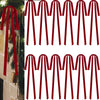 Dcocdeely 12 Pcs Velvet Christmas Bows 24x12in Wine Red Rustic Decor
