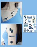 Onogola Party Glitter Temporary Tattoos Lucky Number 13 Stickers ST02