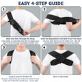 OFISKY Adjustable Posture Corrector Back Brace Pain Relief Black Size L