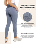 Cosmolle High Waisted Yoga Leggings with Pockets Grey Size L