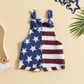 July 4th Infant Outfit Stars Stripes Romper Independence Day Overalls 6-12 Months