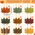 Soulchen 39 Pc Fall Thanksgiving Tree Ornaments Set Orange Brown Gold