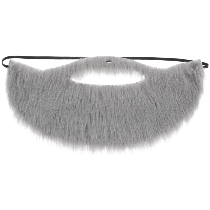 Lusofie Grey Fake Beard Elastic Realistic Costume Facial Hair for Role Play