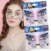 Totelux Cat Face Glitter Tattoos Stickers Temporary Tattoo 2Pcs