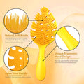 CANDYBRUSH Hair Brush Vented Leaf Form Soft TPEE Mango Scented Orange Large