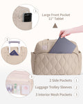 Wandering Nature Small Travel Duffle Bag 18x14x8 Beige Laptop Compartment