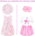 17Pcs 18 Inch Girl Doll Clothes and Accessories Doll Accessories Case Luggage