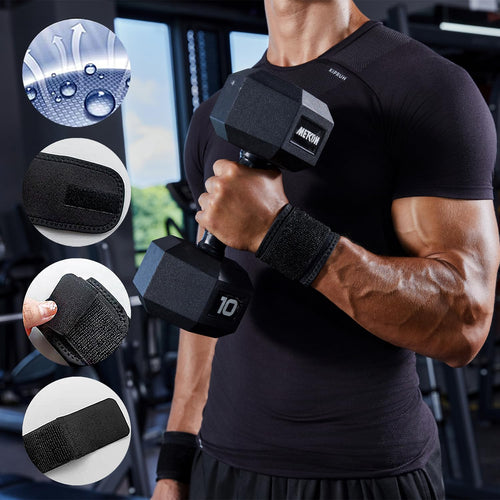 2 Pack Wrist Brace Adjustable Wrist Support Wrist Straps for Fitness Weightlifti