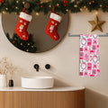 WDSFHYJK Coquette Christmas Santa Kitchen Towels Hot Pink 16x24 Inch